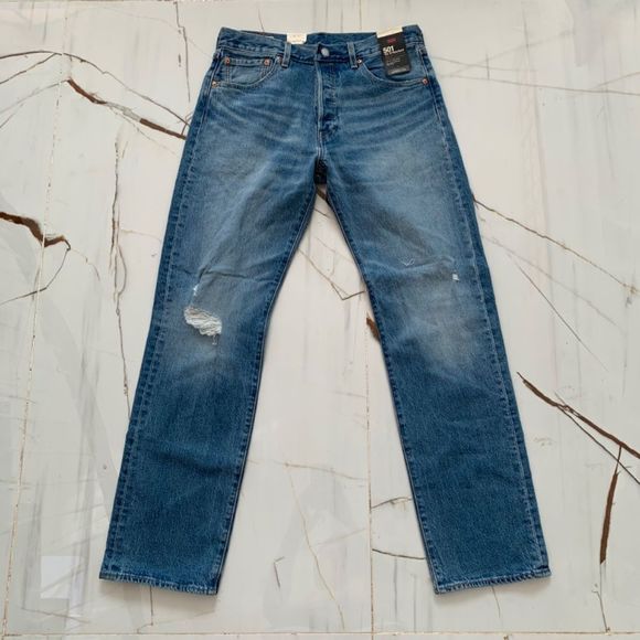 Levi's Other - Levi's 501 Jeans Mens 36x32 '93 Straight Fit Stretch Blue Casual Pants Denim NEW